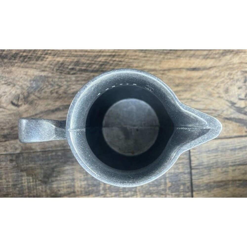 Vintage Carson Freeport PA Pennsylvania Pewter Creamer & 4 Pewter Cups Lot - Picture 9 of 14